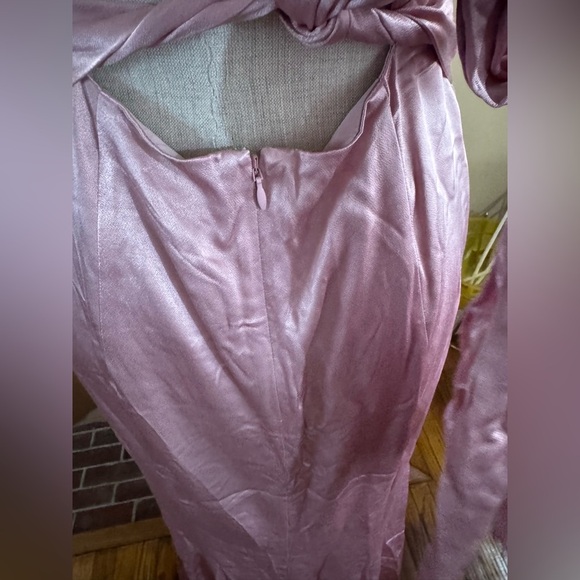 Lovers And Friends Bridgette Gown Pink Maxi Dress Satin Revolve Sz S NWT $358 - Picture 11 of 16